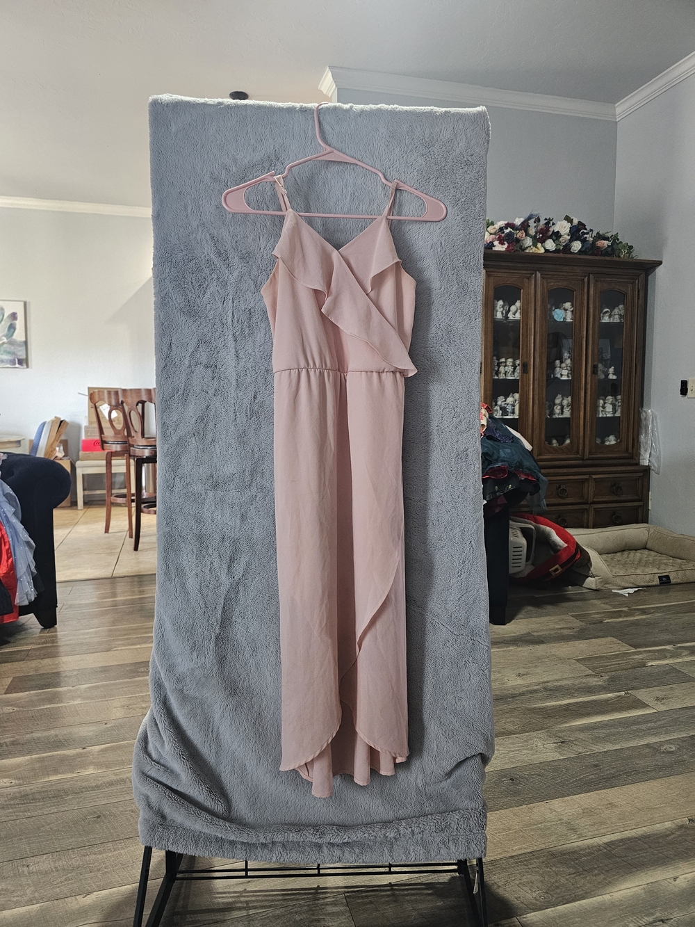 GB girls Blush Pink Ruffle High-Low Dress